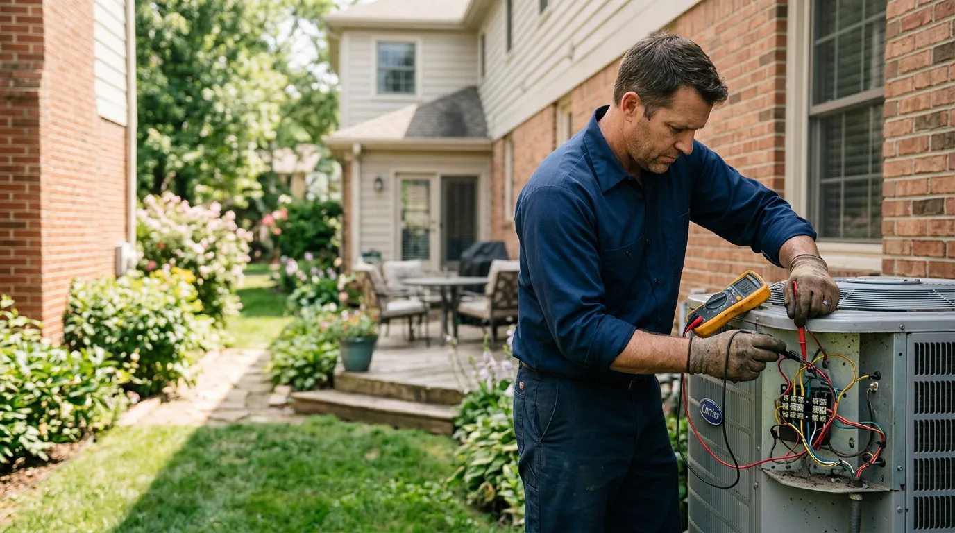 HVAC technician working near Burnt Hills, NY